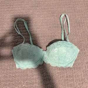 Mint Green Lace 32B Pink Bra